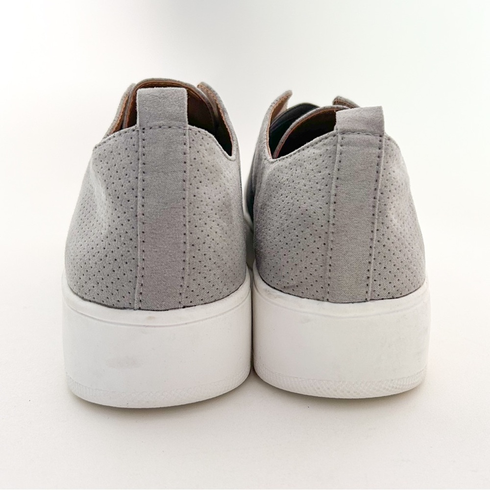 Steve Madden Brad Slip-On Sneakers Light Gray Platform Shoes Casual Comfort 7.5 - Picture 6 of 8